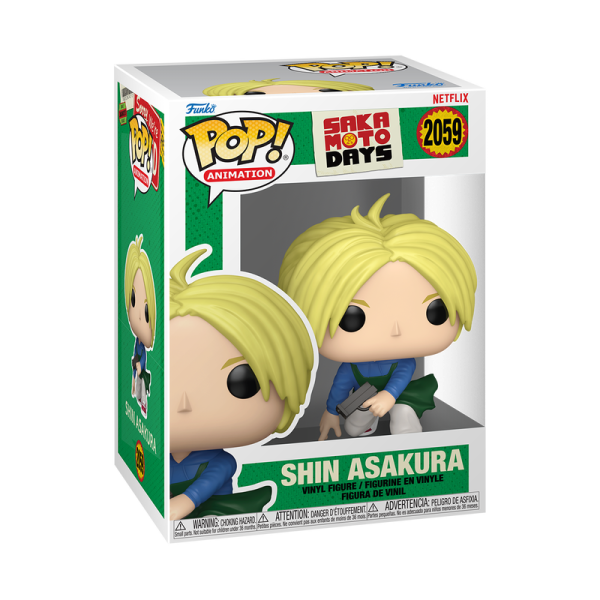 El psíquico más valioso del grupo llega a tu estantería! Consigue la figura Funko Pop! de Shin Asakura de la popular serie de manga y anime Sakamoto Days. Esta figura captura a Shin con su expresión característica y su uniforme de asesino, listo para usar sus habilidades telepáticas. Un artículo imprescindible para los fans de la serie.