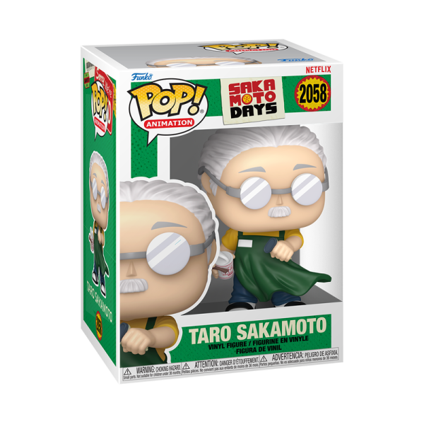 El legendario asesino se ha retirado, pero está de vuelta! Consigue la figura Funko Pop! de Taro Sakamoto de la popular serie de manga y anime Sakamoto Days. Este Funko captura a Sakamoto en su versión de "padre de familia", con su icónica pose y su bolsa de la compra, listo para defender a los suyos. ¡Una pieza clave para cualquier fan de la serie!
