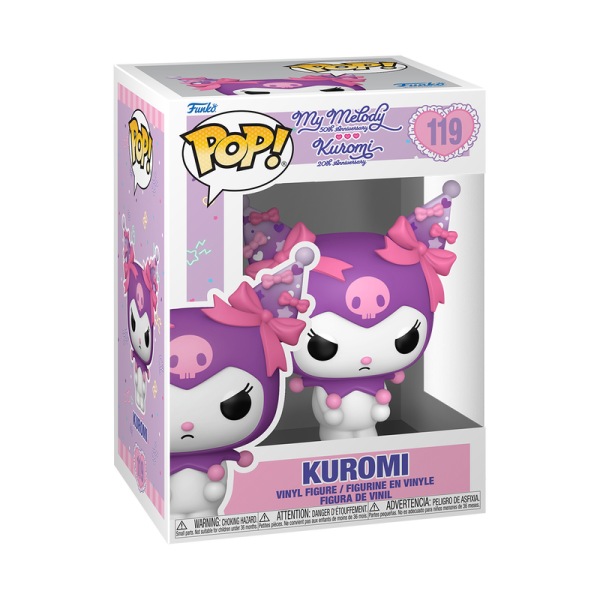 ¡Lleva la rebeldía adorable a tu colección con el Funko Pop de Kuromi (119) de Hello Kitty and Friends! Un imprescindible para los fans del personaje.