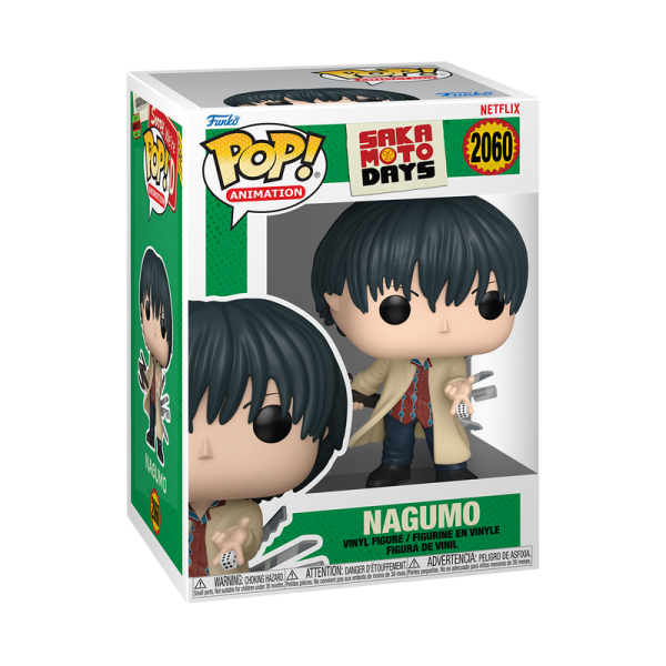 ¡El asesino más enigmático de Sakamoto Days llega a tu colección! Consigue el Funko Pop! de Nagumo, el agente de élite de la Orden. Con su característico diseño y su mirada penetrante, esta figura es una pieza imprescindible para los fans del manga y anime de acción. ¡Añade a Nagumo a tu colección y que comience la misión!