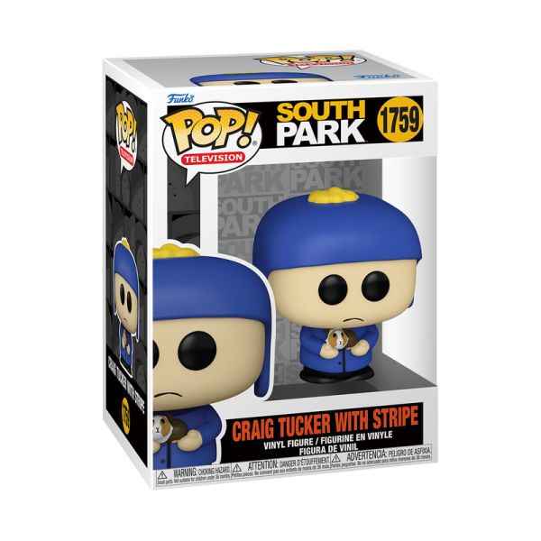 ¡Consigue el Funko Pop de Craig Tucker (1759) de South Park! Esta figura coleccionable, con un diseño divertido, es un "must-have" para cualquier fan de la serie.