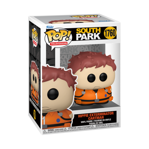 ¡Captura la esencia de Cartman con el Funko Pop de Hippie Exterminator (1760) de South Park! Esta figura coleccionable es perfecta para cualquier fan de la serie.