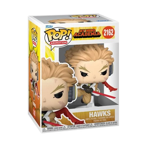 Funko Pop! Hawks #2162 de My Hero Academia. Figura con alas detalladas y pose dinámica. ¡Ideal para fans y coleccionistas del héroe alado!