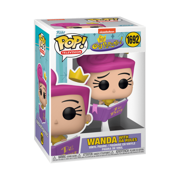 la carismática hada madrina llega con su libro mágico “Da Rules”. Ideal para los fans de Los Padrinos Mágicos y coleccionistas de Funko Pop. ¡Agrega a Wanda a tu colección y completa el dúo mágico!
