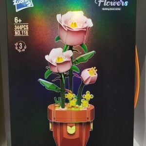 Rosas Rosadas en Maceta (Armable)(Zuanma)